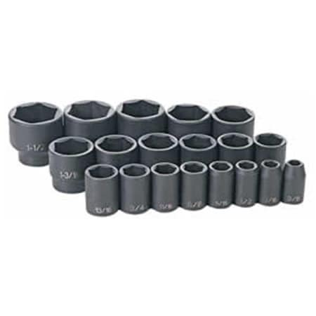 Light House Beauty 19 Pc.5" Dr. Fractional Impact Socket Set LI2688661